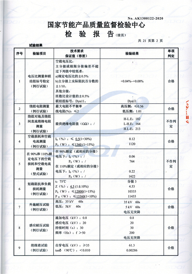 高低压试验报告-S11-1250临澧临澧临澧油浸式变压器-2.jpg